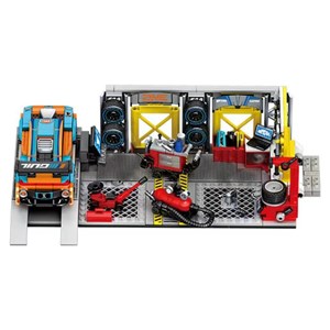 لگو تکنیک تعمیرگاه ماشین مسابقه ای 674 قطعه مدل 714032 SEMBO Racing Vehicle Garage_لگو