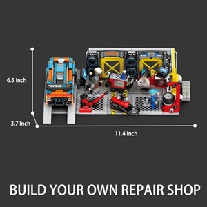 لگو تکنیک تعمیرگاه ماشین مسابقه ای 674 قطعه مدل 714032 SEMBO Racing Vehicle Garage_لگو