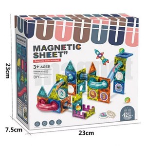 اسباب بازی ساختنی تایل مگنتی 42 قطعه مدل Magnetic DIY_لگو