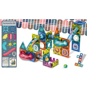 اسباب بازی ساختنی تایل مگنتی 42 قطعه مدل Magnetic DIY_لگو