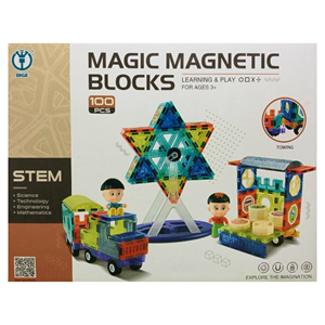 اسباب بازی ساختنی تایل مگنتی 100 قطعه مدل Magic Magna Tiles_لگو