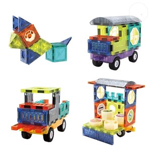 اسباب بازی ساختنی تایل مگنتی 71 قطعه مدل Magic Magna Tiles _لگو