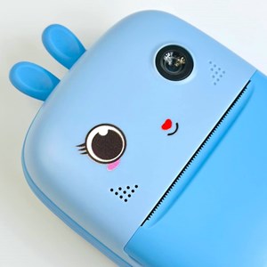 دوربین عکاسی و فیلمبرداری دیجیتال کودک با چاپ فوری حرارتی طرح خرگوش آبی_اسباب بازی دیجیتال و هوشمند