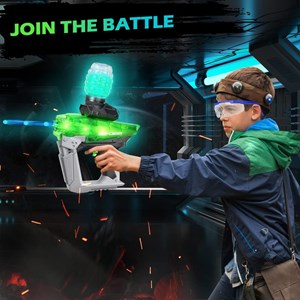 تفنگ اسباب بازی شارژی رگباری تیر ژله ای و شبرنگ مدل SKD CS001S_تفنگ اسباب بازی