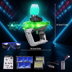 تفنگ اسباب بازی شارژی رگباری تیر ژله ای و شبرنگ مدل SKD CS001S_تفنگ اسباب بازی