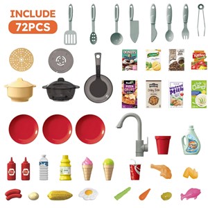 ست اسباب بازی آشپزخانه سایز بزرگ موزیکال و چراغدار 72 قطعه مدل 126_922 Talented Chef_اسباب بازی لوازم خانگی