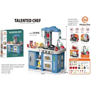 ست اسباب بازی آشپزخانه سایز بزرگ موزیکال و چراغدار 72 قطعه مدل 126_922 Talented Chef_اسباب بازی لوازم خانگی