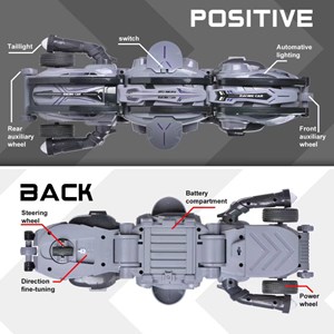 ماشین کنترلی شارژی ماری توپی مدل Rolling RC Stunt Snake Car _ماشین کنترلی