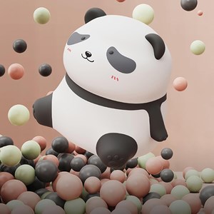 چراغ خواب سیلیکونی شارژی طرح پاندا تپل _اتاق کودک