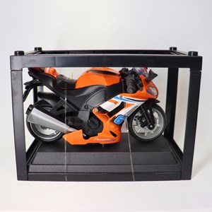 موتور اسباب بازی عقب کش موزیکال همراه با قاب رنگ نارنجی _ماشین اسباب بازی