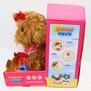 عروسک رباتیک هاپو پشمالو قهوه ای موزیکال با دسته ی کنترلی Puppy Pets Interactive Dog_عروسک رباتیک