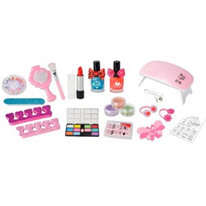 اسباب بازی میز آرایش چوبی آینه دار همراه با لوازم آرایش 21 قطعه _کیف