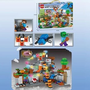 لگو ماینکرافت خانه درختی چراغدار 650 قطعه مدل Minecraft QS08 44090 _لگو