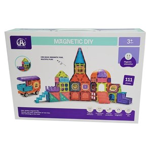 اسباب بازی ساختنی تایل مگنتی 111 قطعه مدل Magic Magnetic Blocks _لگو