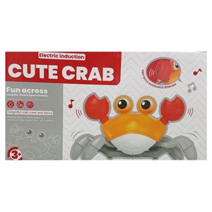 ربات اسباب بازی خرچنگ موزیکال شارژی سنسوردار نارنجی _ربات اسباب بازی