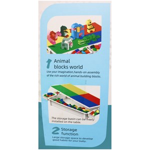 میز و صندلی لگو بازی همراه با 137 قطعه لگو ( میز چند کاره همراه با صندلی ) مدل Block Tables_اتاق کودک