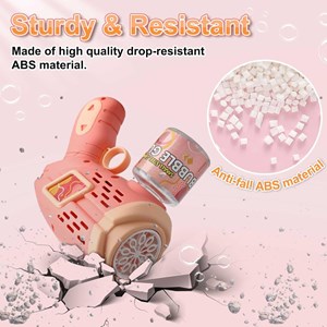 تفنگ اسباب بازی حباب ساز چراغ دار رنگ صورتی مدل Geometric Bubble Gun_تفنگ اسباب بازی