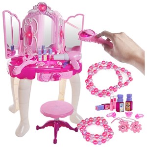 ست اسباب بازی میز آرایش صندلی دار موزیکال همراه با ریموت عصای جادویی مدل 00818_اسباب بازی لوازم خانگی