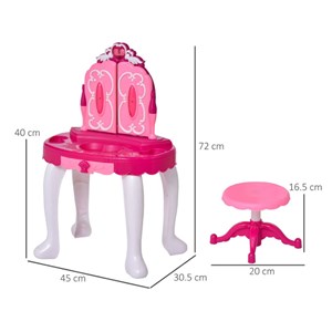 ست اسباب بازی میز آرایش صندلی دار موزیکال همراه با ریموت عصای جادویی مدل 00818_اسباب بازی لوازم خانگی