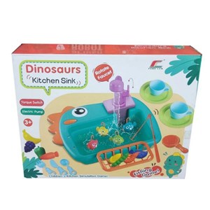 اسباب بازی سینک ظرفشویی و قلاب ماهیگیری رنگ سبز _اسباب بازی لوازم خانگی