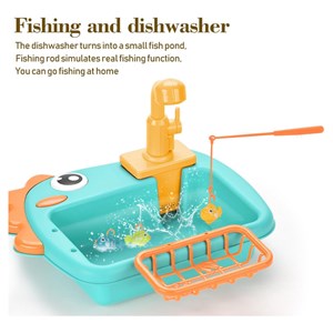 اسباب بازی سینک ظرفشویی و قلاب ماهیگیری _اسباب بازی لوازم خانگی