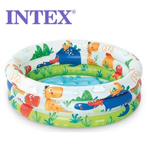 استخر بادی قطر 61 سانتیمتری کف بادی اینتکس با طرح آکواریوم_اسباب بازی ورزشی