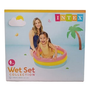 استخر بادی قطر 61 سانتیمتری کف بادی سفید اینتکس با رنگ ها پاستیلی_اسباب بازی ورزشی