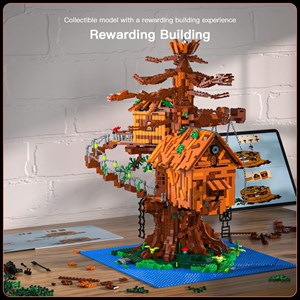 لگو کریتور خانه درختی چراغ دار 3958 قطعه مدل Mould King 16033 Tree House_لگو