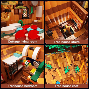 لگو کریتور خانه درختی چراغ دار 3958 قطعه مدل Mould King 16033 Tree House_لگو