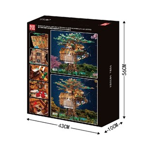 لگو کریتور خانه درختی چراغ دار 3958 قطعه مدل Mould King 16033 Tree House_لگو