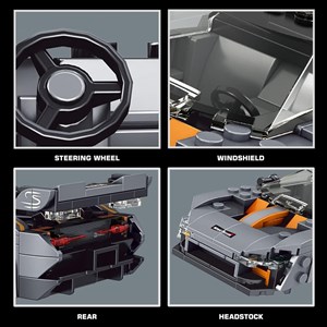 لگو تکنیک ماشین مسابقه مک لارن سننا 352 قطعه مدل Mould King Senna Car Model Building Set 27008_لگو