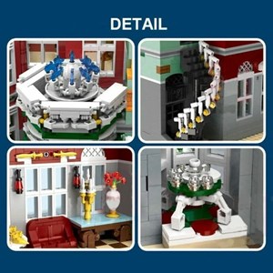 لگو کریتور فروشگاه عتیقه‌ جات کلاسیک چراغدار 3050 قطعه مدل MOULD KING 16005 Antique Collection Store_لگو