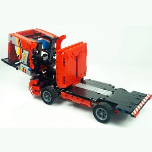 لگو تکنیک کامیون حمل‌ و نقل کنترلی 577 قطعه مدل MOULD KING 15003 RC Transport Truck Remote Contro_لگو