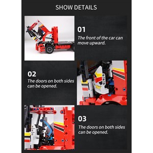 لگو تکنیک کامیون حمل‌ و نقل کنترلی 577 قطعه مدل MOULD KING 15003 RC Transport Truck Remote Contro_لگو