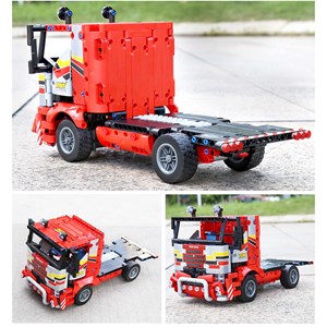 لگو تکنیک کامیون حمل‌ و نقل کنترلی 577 قطعه مدل MOULD KING 15003 RC Transport Truck Remote Contro_لگو