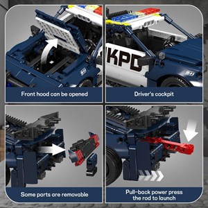 لگو تکنیک ماشین پلیس 786 قطعه مدل Mould King 15073 Barricade_لگو