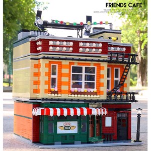 لگو کریتور کافی‌ شاپ چراغدار 4488 قطعه مدل Mould King 16014 Friends Cafe_لگو