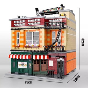 لگو کریتور کافی‌ شاپ چراغدار 4488 قطعه مدل Mould King 16014 Friends Cafe_لگو