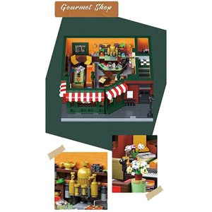لگو کریتور کافی‌ شاپ چراغدار 4488 قطعه مدل Mould King 16014 Friends Cafe_لگو