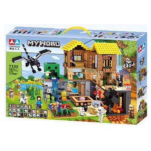 لگو ماینکرافت روستای کریپر با ساکنان 1415 قطعه مدل Minecraft My World 7132_لگو