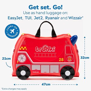 چمدان سواری کودک با ظرفیت 18 لیتر طرح ماشین آتش نشانی مدل 00254 Trunki 18L_کیف و کوله پشتی