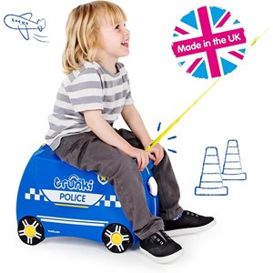 چمدان سواری کودک با ظرفیت 18 لیتر طرح ماشین پلیس مدل 00323 Trunki 18L_کیف و کوله پشتی