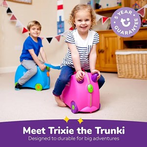 چمدان سواری کودک با ظرفیت 18 لیتر طرح صورتی مدل 0061 Trunki 18L_کیف و کوله پشتی