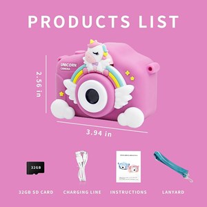 دوربین عکاسی و فیلمبرداری کودک طرح یونیکورن صورتی مدل XL_830_ اسباب بازی دیجیتال و هوشمند
