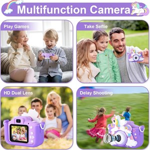 دوربین عکاسی و فیلمبرداری کودک طرح یونیکورن بنفش مدل XL_960_اسباب بازی دیجیتال و هوشمند