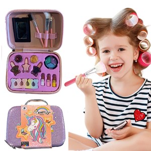 کیف لوازم آرایشی طرح یونیکورن رنگ بنفش مدل Beauty Make-up B160_کیف و کوله پشتی