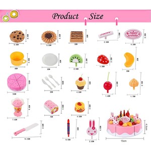 ست اسباب‌ بازی کیک تولد موزیکال 75 تکه مدل Musical Birthday Cake Playset 20_889_ اسباب بازی لوازم خانگی