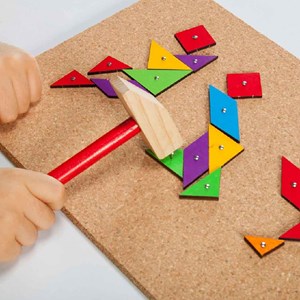 اسباب بازی بازی میخ و چکش تنگرام 49 قطعه_ بازی فکری