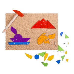 اسباب بازی بازی میخ و چکش تنگرام 49 قطعه_ بازی فکری