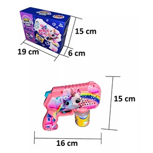 تفنگ اسباب بازی حباب ساز چراغ دار طرح یونیکورن مدل Unicorn Bubble Gun_تفنگ اسباب بازی